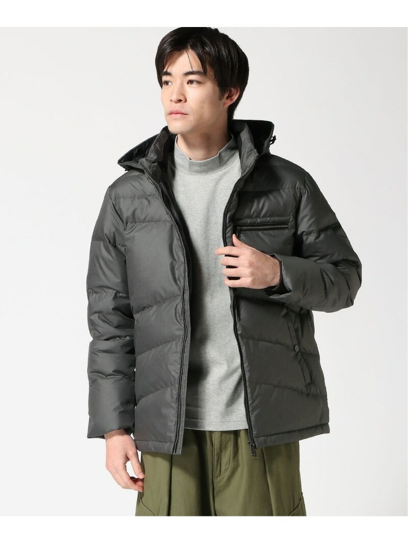 【SALE／50%OFF】CROCODILE CROCODILE/(M)タフタ フード付き ダウンジャケット クロコダイル ジャケット・アウター ダウンジャケット・ダウンベスト ベージュ グレー【RBA_E】【送料無料】