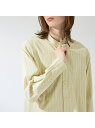 【SALE/20%OFF】ABAHOUSE LASTWORD 【バイアスヨーク】ストライプ バンドカラーシャツ / オーバーサイズ アバハウス トップス シャツ・ブラウス イエロー ブラウン グリーン ネイビー【RBA_E】【送料無料】