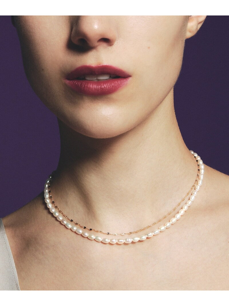 les bon bon les bon bon/mellow pearl choker BOB542 セットアップセブン アクセサリー・腕時計 チョーカー ホワ...