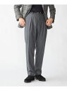SHIPS MEN 【SHIPS別注】Errico Formicola: VITO サキソニー ソリッド スラックス シップス パンツ スラックス・ドレスパンツ グレー【先行予約】*【送料無料】