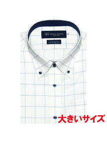 【SALE／40%OFF】BRICK HOUSE by Tokyo Shirts (M)【超形態安定】ドゥエボットーニカラー 綿100% 半袖ビジネスワイシャツ トーキョーシャツ スーツ・フォーマル Yシャツ・カッターシャツ ブルー【RBA_E】