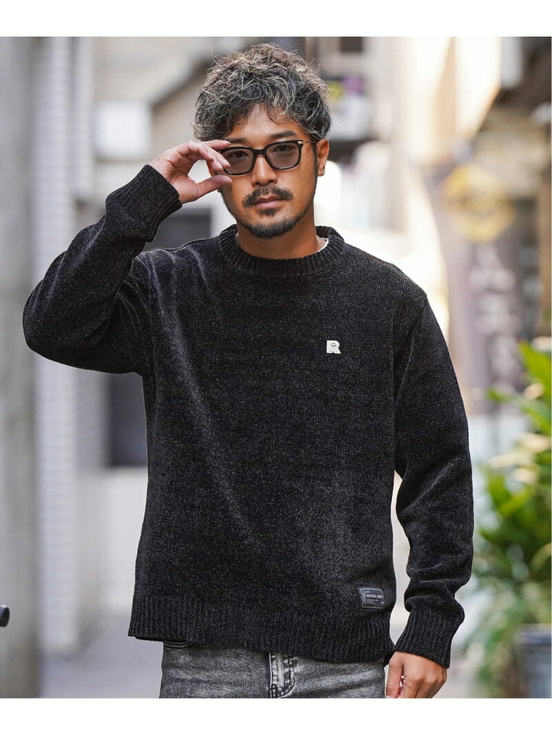 Retro Engine Retro Engine/(M)RTEG.NICO&R knit アダムスジャグラー トップス ニット ブラック グレー..