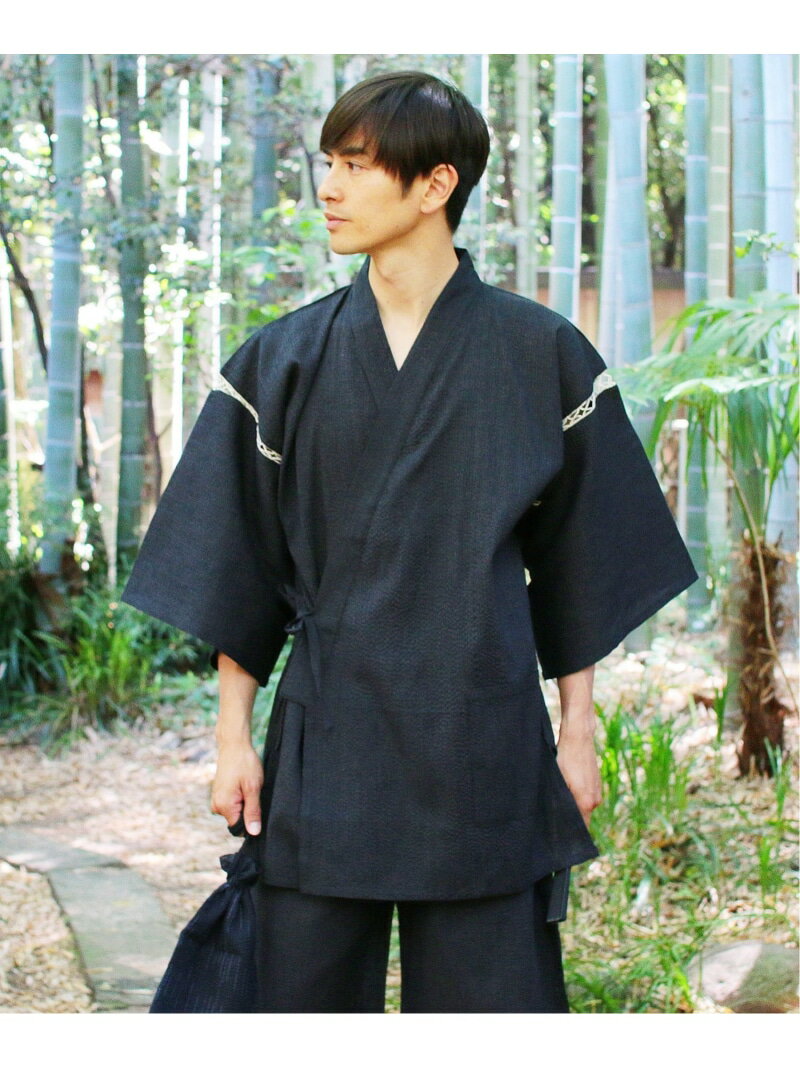 【SALE／10%OFF】SPU 綿100%しじら織り 粋甚平 上下セット カジュアル 着物・浴衣・ ...