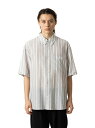 【SALE/30%OFF】ATTACHMENT ストライプレノクロス オーバーサイズシャツS/S アタッチメント トップス シャツ・ブラウス ブラック グレー【RBA_E】【送料無料】