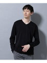 NANO universe アンチスメルVネックTシャツ 長袖 ナノユニバース トップス カットソー・Tシャツ グレー ホワイト ブラウン ブラック【先行予約】*【送料無料】