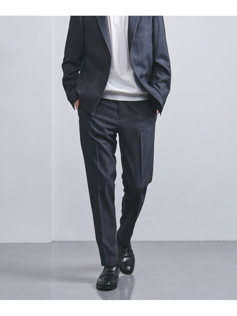 【SALE／60%OFF】UNITED ARROWS テック デニムライク ノープリーツ スラックス UA COZY -撥水・ウォッシャブル- ユナイテッドアローズ アウトレット スーツ・フォーマル スーツパンツ ネイビー【RBA_E】【送料無料】