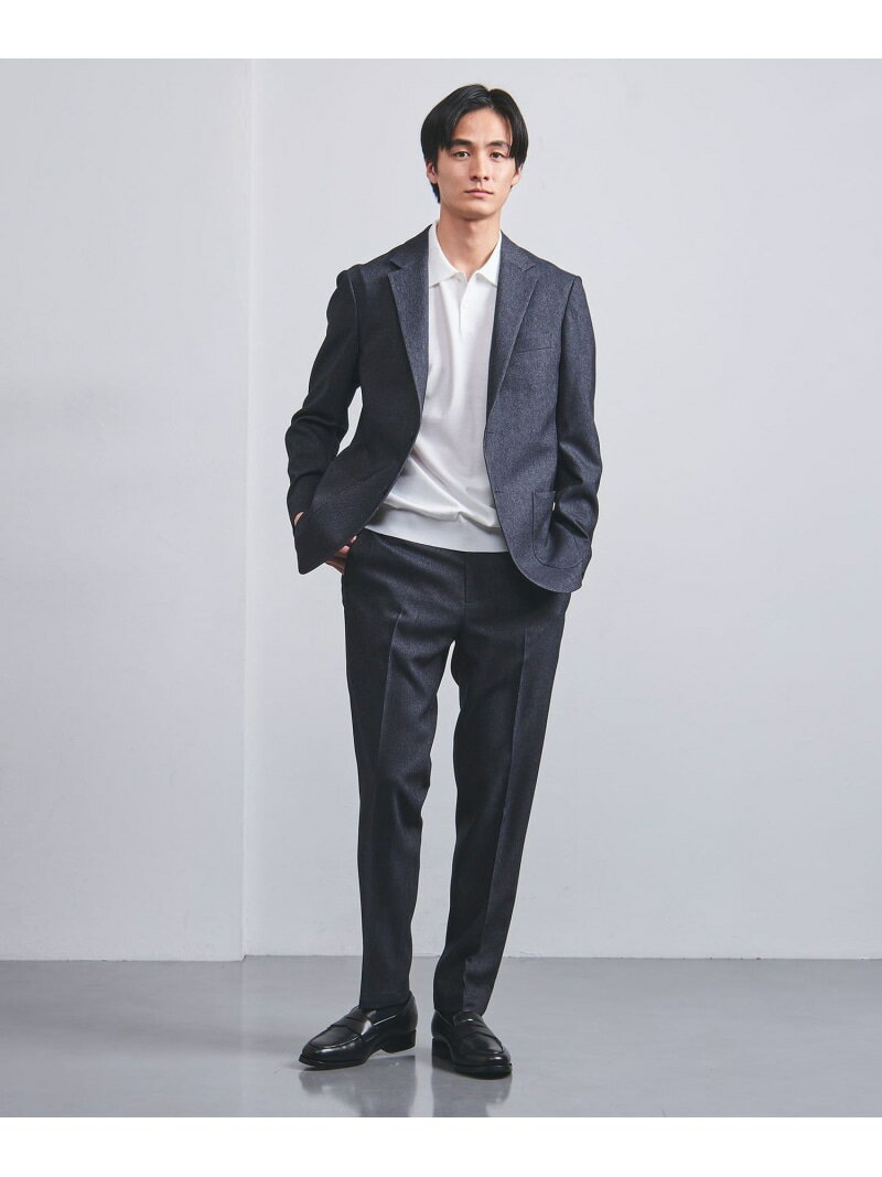 【SALE／60%OFF】UNITED ARROWS テック デニムライク ノープリーツ スラックス UA COZY -撥水・ウォッシャブル- ユナイテッドアローズ アウトレット スーツ・フォーマル スーツパンツ ネイビー【RBA_E】【送料無料】