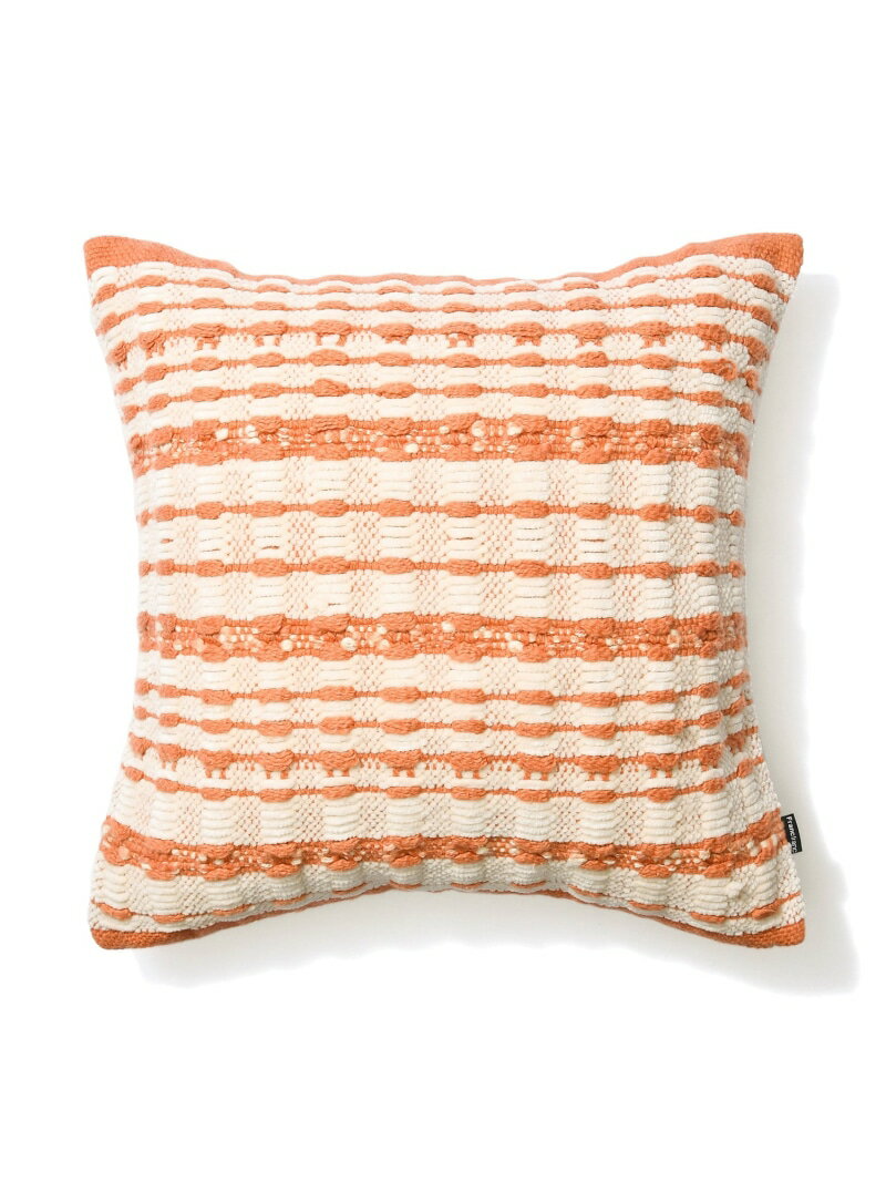 【SALE/42%OFF】Francfranc ウィーブボーダー クッションカバー 450*450*オレンジ(140)アイボリー フランフラン インテリア・生活雑貨 クッション・クッションカバー ホワイト【RBA_E】
