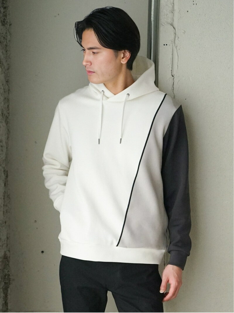 【SALE／50%OFF】TAKA-Q SOFT CUSHION 切替長袖プルパーカー メンズ アウター カットソー カジュアル ..