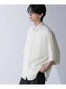 【SALE/30%OFF】NANO universe WEB限定/楊柳リラックスシャツ 半袖 ナノユニバース トップス シャツ・ブラウス ホワイト ブラック【R...