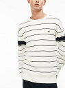 【SALE/30%OFF】コントラストバンドミラノコットンボーダーセーター ラコステ ニット【RBA_S】【RBA_E】【送料無料】