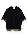 TOMORROWLAND MEN TOMORROWLAND tricot リブライン ニットTシャツ トゥモローランド トップス ニット ホワイト ブラック ネ...