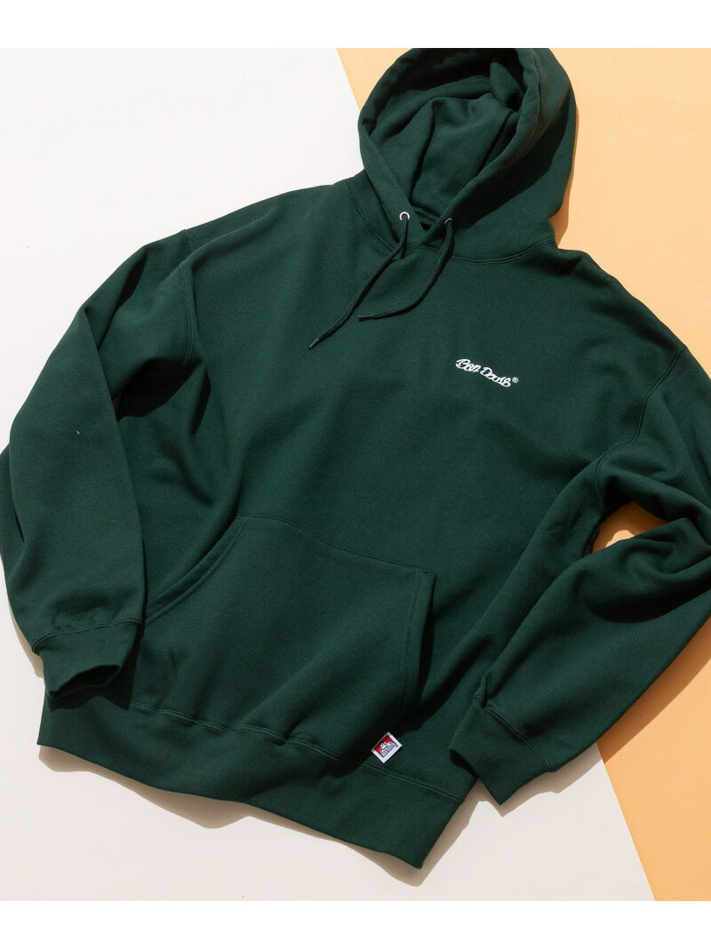 BEN DAVIS BEN DAVIS/(M)裏起毛 ワンポイントフーディー ジーンズメイト トップス パーカー・フーディー ブラウン グリーン グレー ホワイト【送料無料】(4)