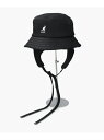 KANGOL KANGOL MULTI QUILT EARFLAP BUCKET オーバーライド 帽子 ハット ブラック グリーン【送料無料】