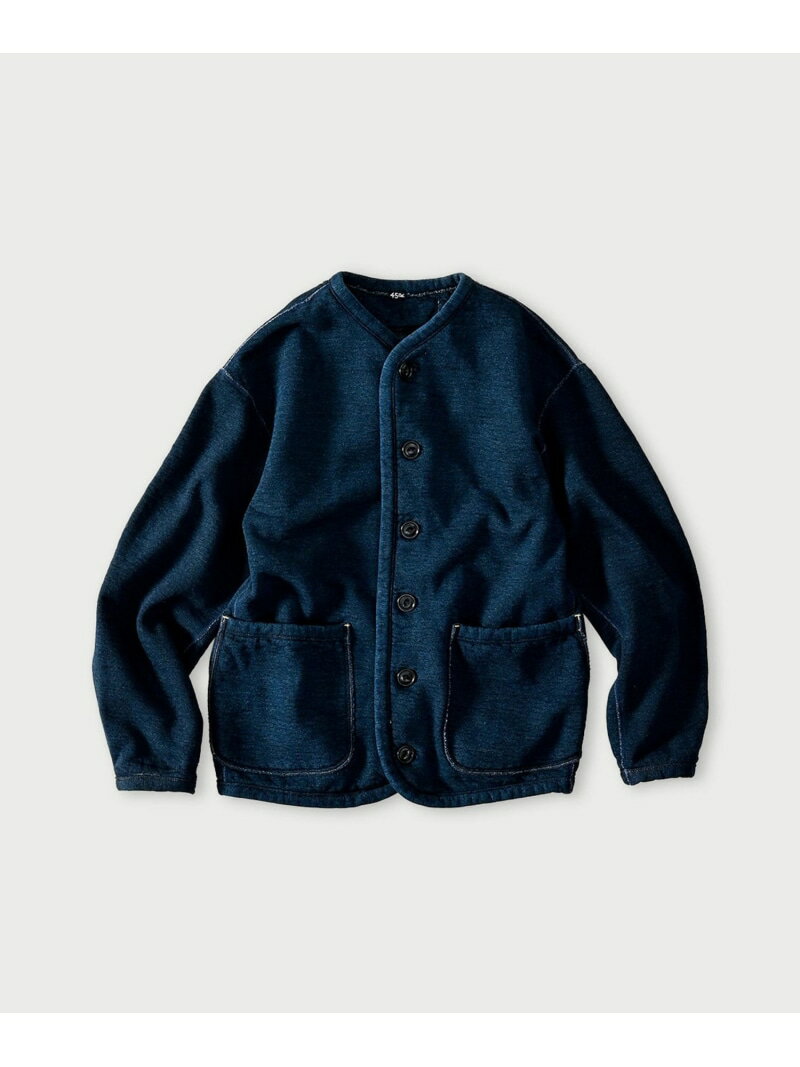 45R ヘリテージ裏毛の908バインダーカーデ(インディゴ) フォーティファイブアール トップス カーディガン ブルー【送料無料】