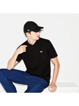 【SALE／30%OFF】LACOSTE ワンポイントロゴテニスVネックTシャツ ラコステ カットソー スウェット ホワイト ブラック ネイビー【RBA_E】【送料無料】