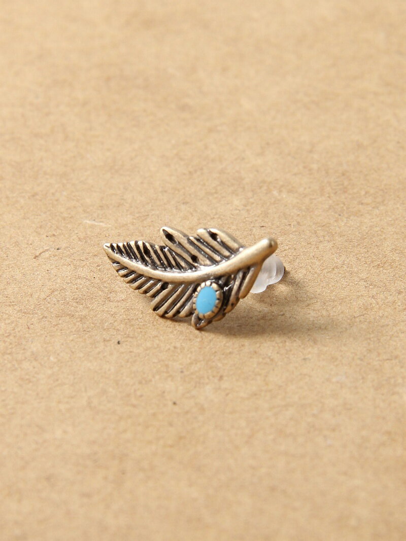 ANCHOR Feather Turquoise Pierce ローター アクセサリー・腕時計 ピアス ゴールド シルバー