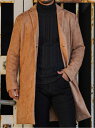 Retro Engine Retro Engine/(M)RTEG Suede Chester Coat アダムスジャグラー ジャケット アウター チェスターコート ベージュ ブラック【送料無料】