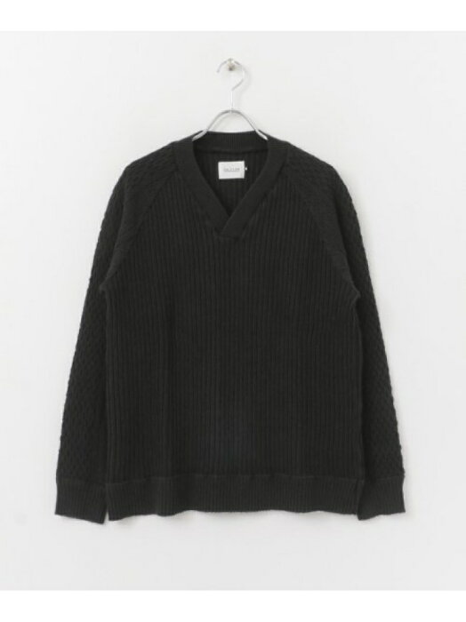 【SALE／40%OFF】Sonny Label CAL O LINE MIX JACQUARD V-NECK SWEAT サニーレーベル カットソー スウェット ブラック ホワイト オレンジ【RBA_E】【送料無料】