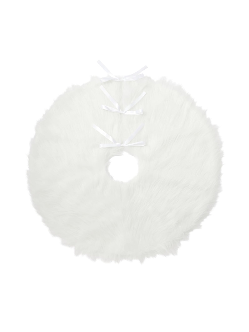 Francfranc ツリースカート ファー ホワイト フランフラン インテリア・生活雑貨 オブジェ・置物・アー..