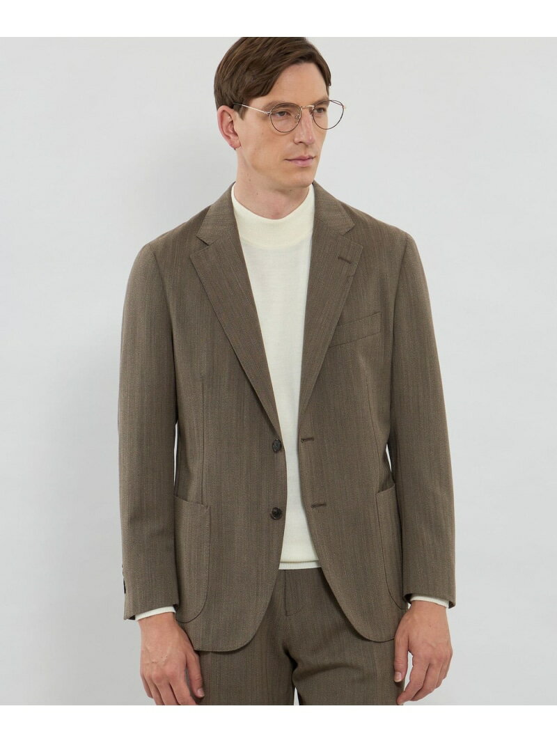 MACKINTOSH LONDON 【ANGELICO/アンジェリコ】ヘリンボーンジャケット マッキントッシュ ロンドン ジャケット・アウター その他のジャケット・アウター ブラウン【送料無料】