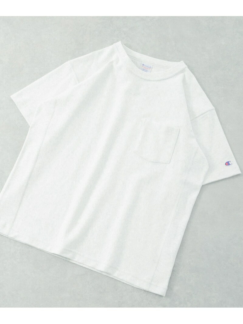 【SALE／10%OFF】URBAN RESEARCH ITEMS Champion REVERSE WEAVE POCKET T-SHIRTS アーバンリサーチアイテムズ トップス カットソー・Tシャツ ホワイト ブルー ネイビー ピンク ブラック グレー【RBA_E】【送料無料】