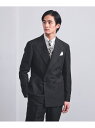 UNITED ARROWS ANGELICO チョークストライプ ダブル 4ボタン テーラードジャケット R-MODEL ユナイテッドアローズ スーツ・フォーマ...