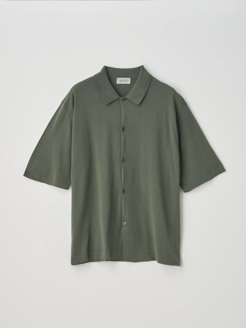 JOHN SMEDLEY Short sleeved Welt hem Shirt Cardigan ｜ S4674 ｜ 30G ジョンスメドレー トップス ニット【送料無料】