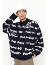 PEARLY GATES 天竺*ロゴインターシャ モックネックニットプルオーバー パーリーゲイツ トップス ニット ネイビー ホワイト【送料無料】