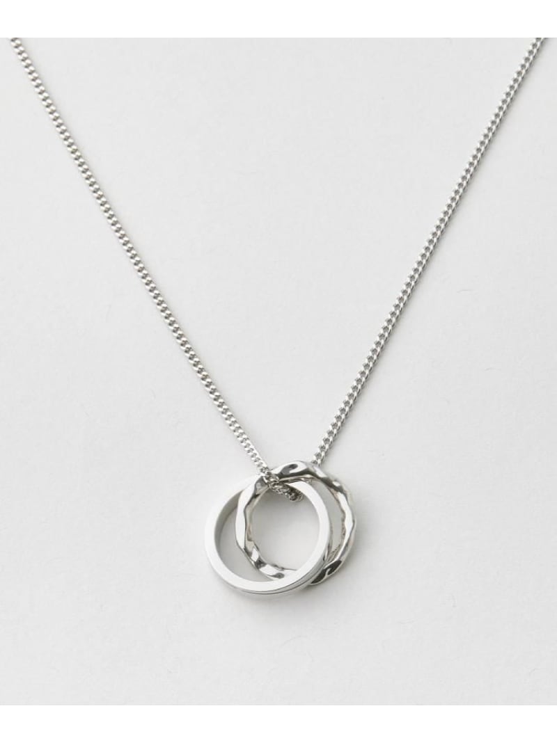 【SALE／30%OFF】TAKEO KIKUCHI カラードトップ ダブルリングネックレス タケオキクチ アクセサリー・腕時計 ネックレス シルバー【RBA_E】【送料無料】