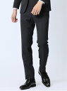 【SALE/50%OFF】TAKA-Q ストレッチウォッシャブル スリムフィット ノータックスラックス 無地グレー(セットアップ可能) タカキュー スーツ・フォ...