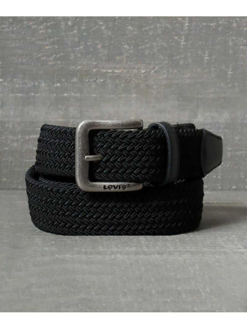【SALE/1%OFF】Levi's Levi's/リーバイス スクエアバックル 35mm ゴムメッシュベルト マルカワ ファッション雑貨 ベルト ブラック【RBA_E】