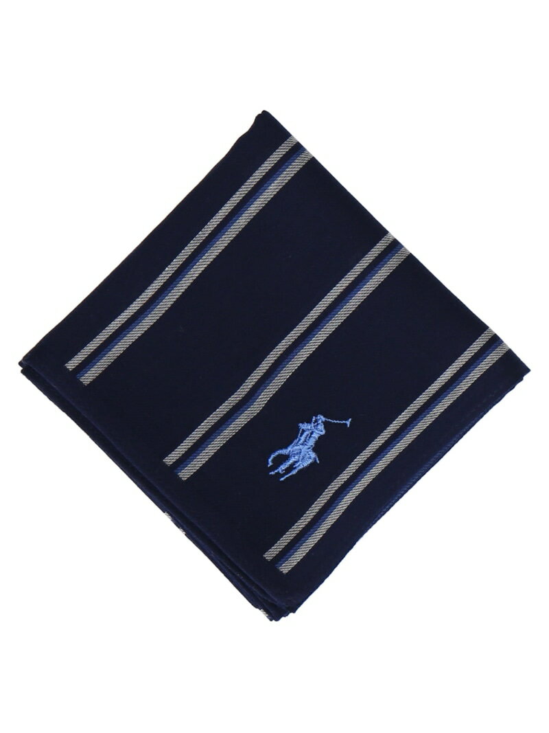 POLO RALPH LAUREN ポロ ラルフ ローレン メンズ 先染ハンカチ インターモードカワベ ファッション雑貨 ハンカチ・ハンドタオル ブルー ネイビー ホワイト