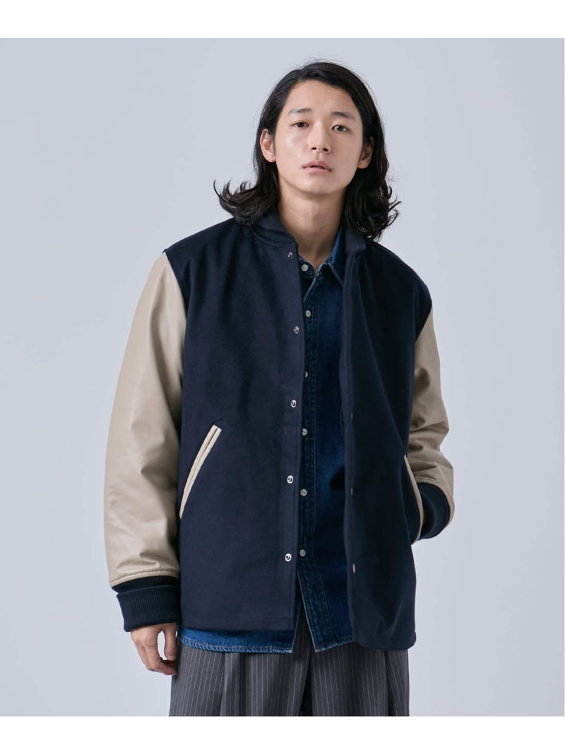 B.C STOCK タスマニアウール ウインドシャフト バーシティージャケット ベーセーストック ジャケット・..