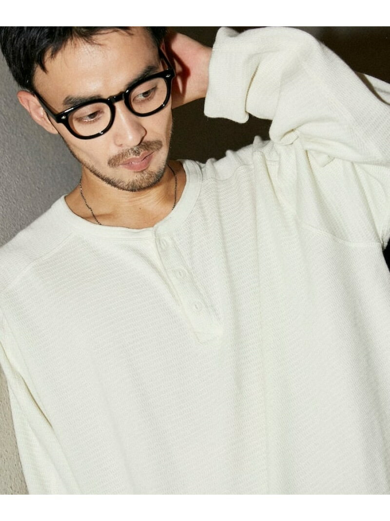 【SALE／10%OFF】RED KAP 別注 サーマル ヘンリーネック ロングスリーブ Tシャツ 25AW フリークスストア トップス カットソー・Tシャツ ホワイト ブラック グレー【RBA_E】【送料無料】のサムネイル