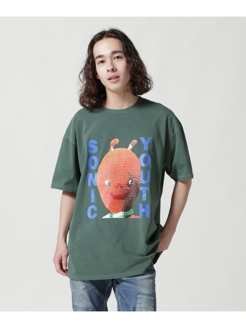 B'2nd Insonnia Projects / SONIC YOUTH MK ALIEN TEE ビーセカンド トップス カットソー・Tシャツ グリーン ブラック