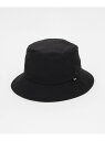 COMME CA ISM ナイロンワッシャー バケット ハット コムサイズム 帽子 ハット グレー ブラック