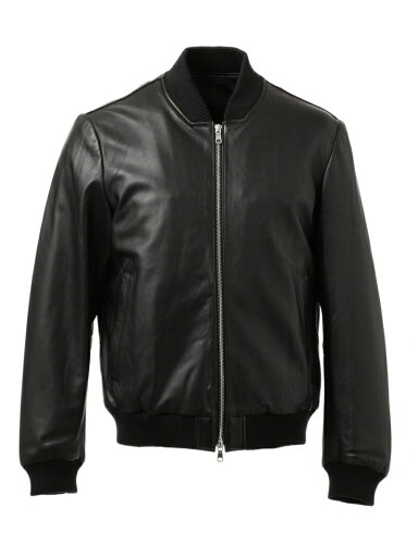 J. Press Sheep Leather Zip Up Blouson JROVYW0205: Black J. Press Sheep Leather Zip Up Blouson JROVYW0205: Black