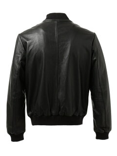 J. Press Sheep Leather Zip Up Blouson JROVYW0205: Black J. Press Sheep Leather Zip Up Blouson JROVYW0205: Black
