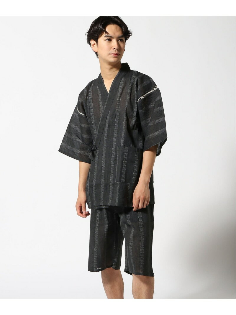 【SALE／10%OFF】SITRY しじら織り 甚平 メンズ 和装 ジンベイ 男性 シトリー 着物 ...