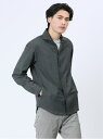 【SALE/48%OFF】TAKA-Q メランジポリトロ ワイドカラースキッパー長袖シャツ タカキュー トップス シャツ・ブラウス ネイビー グレー【RBA_E...