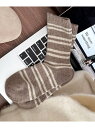 【SALE/10%OFF】yield select yield select/(U)レデイース ボーダー ソックス イールド 靴下・レッグウェア 靴下 ベージュ...