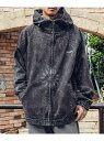 【SALE/50%OFF】Subciety Bandanna denim hoodie サブサエティ トップス パーカー・フーディー ブルー ブラック【RBA_E】【送料無料】(4)