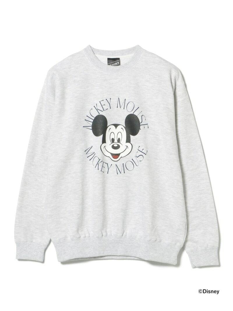 BEAMS T 【SPECIAL PRICE】MICKEY MOUSE / CREWNECK SWEAT ビームスT トップス スウェット・トレーナー ネイビー グレー【送料無料】