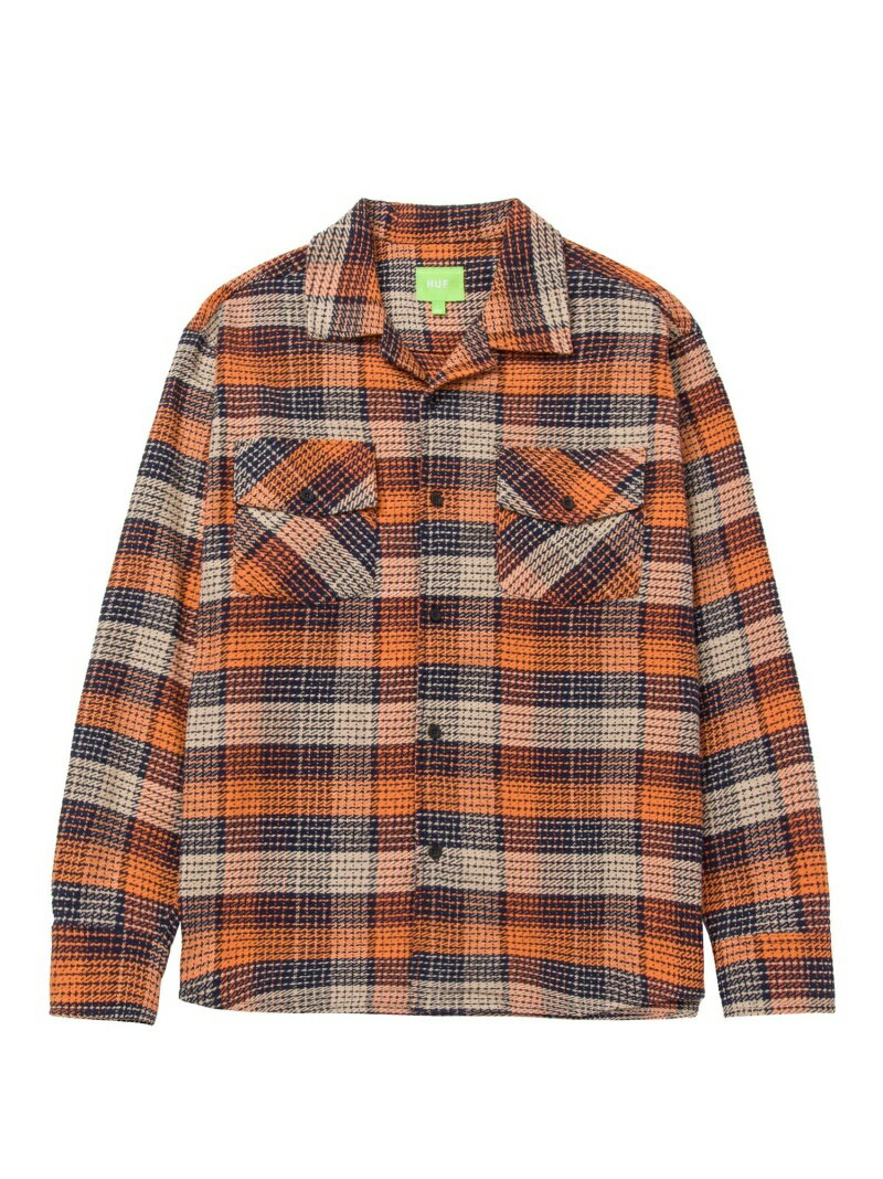 HUF SMASH FLANNEL OVERSHIRT ハフ ジャケット・アウター その他のジャケット・アウター オレンジ ピンク【送料無料】のサムネイル