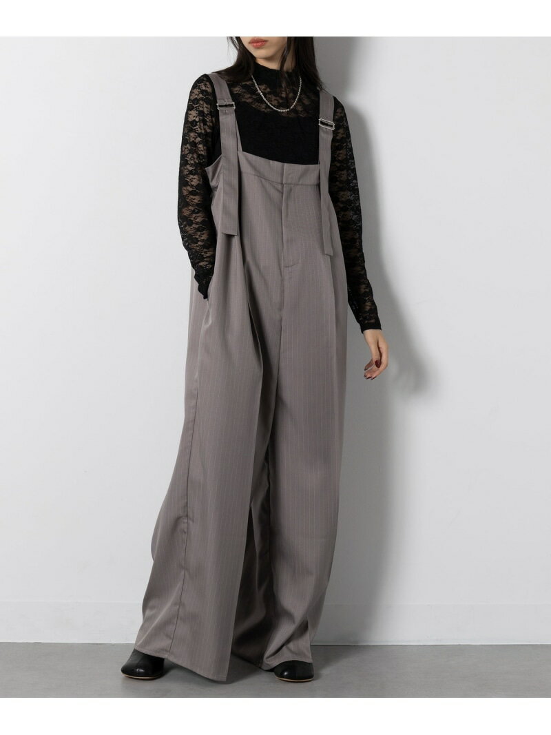 【SALE／55%OFF】MAISON BREEZE MAISON BREEZE/ピンストライプ サロペット XNN セットアップセブン オールインワン・オーバーオール オーバーオール・サロペット グレー ブラック ネイビー【RBA_E】