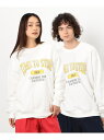 【SALE/10%OFF】Purple&Yellow カレッジプリントプルオーバー コムサイズム トップス スウェット・トレーナー ブラック グレー ホワイト【...