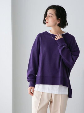 【SALE/20%OFF】FEELING MADE 【WEB限定】FEELING MADE エアリースウェット サイドスリット プルオーバー コーエン カットソー スウェット パープル ホワイト ブラック グレー ブルー【RBA_E】