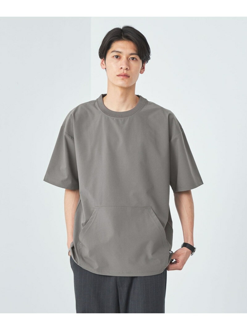 ユナイテッドアローズ 服（父向き） UNITED ARROWS green label relaxing 【別注】＜Marmot＞GLR 布帛 プルオーバー Tシャツ -ストレッチ・形態回復- ユナイテッドアローズ グリーンレーベルリラクシング トップス カットソー・Tシャツ グレー ブラック【送料無料】