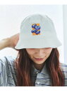 【SALE/41%OFF】FREAK'S STORE NYLON EMB BUCKET HAT バケットハット フリークスストア 帽子 ハット ネイビー ブラッ...